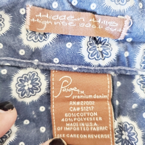 Paige Hidden Hills High rise boot cut jean  30 - Picture 8 of 8